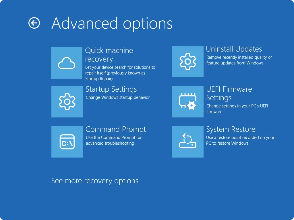 How to Use Quick Machine Recovery in Windows 11 to Fix Boot Failures